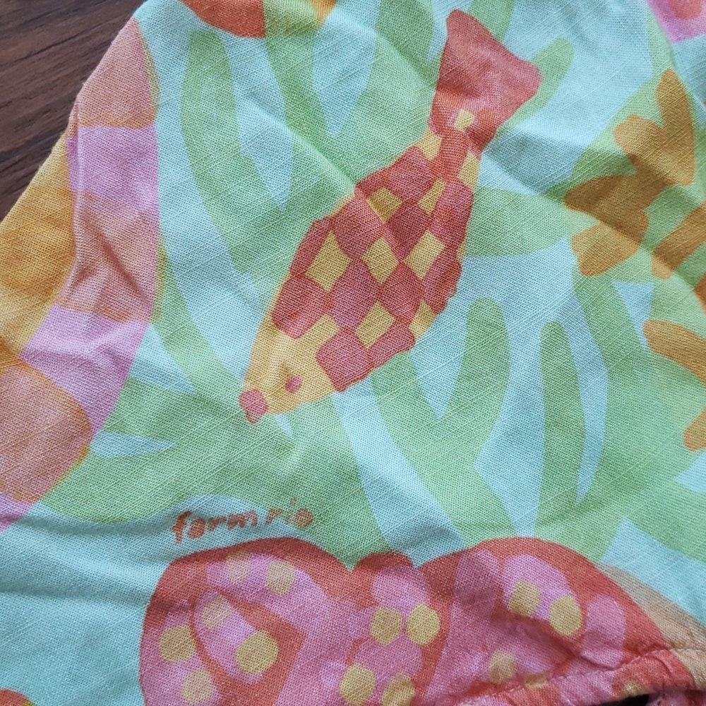 Farm Rio Seashell Maxi Dress M Green Orange Marine Beach Boho Summer Coastal - Picture 4 of 7